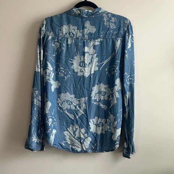 Per Se floral print lyocell button up shirt - Picture 4 of 4